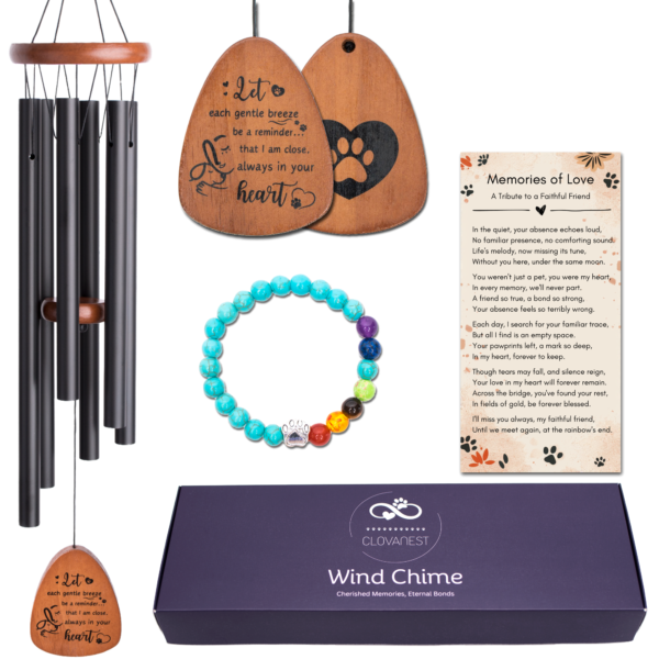 Pet Memorial Wind Chime, Loss of Dog Sympathy Gift