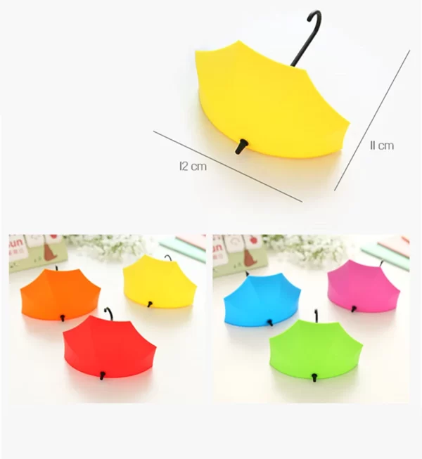 Creative Umbrella Hooks - Adhesive Key and Bag Holder - Image 6