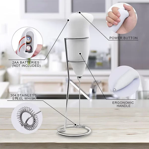 Electric Handheld Milk Frother & Mixer - Image 6