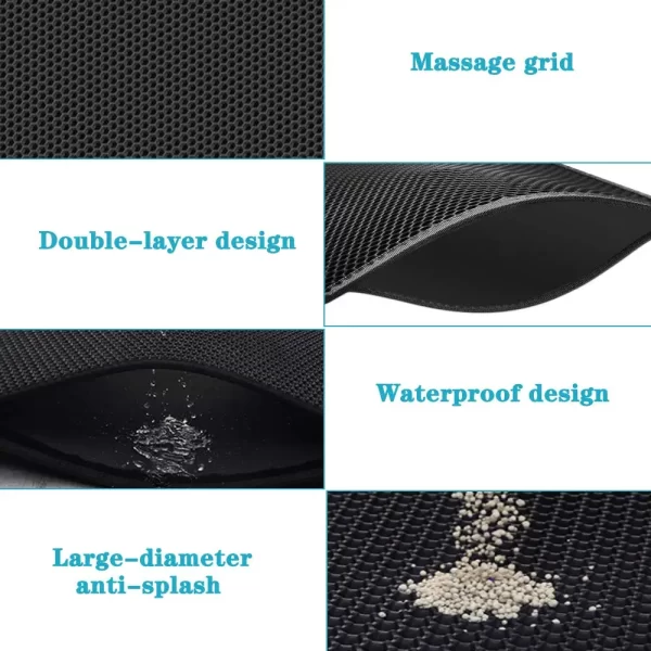 Double Layer Waterproof Cat Litter Mat - Non-Slip & Washable - Image 5