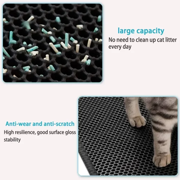 Double Layer Waterproof Cat Litter Mat - Non-Slip & Washable - Image 4