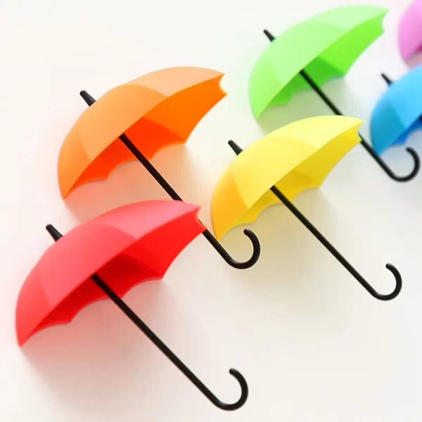 Creative Umbrella Hooks - Adhesive Key and Bag Holder - Image 2