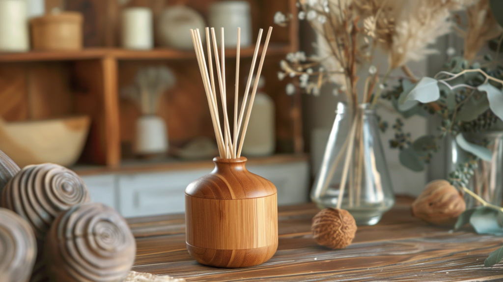 Embrace Serenity with the Wooden Aromatherapy Reed Diffuser