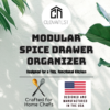 clovanest spice organizer Customizable Spice Organizer (set of 6), Modular Drawer Insert for Spice Storage, Custom Spice Tray for Drawer, Kitchen, Pantry & Cabinet Organization