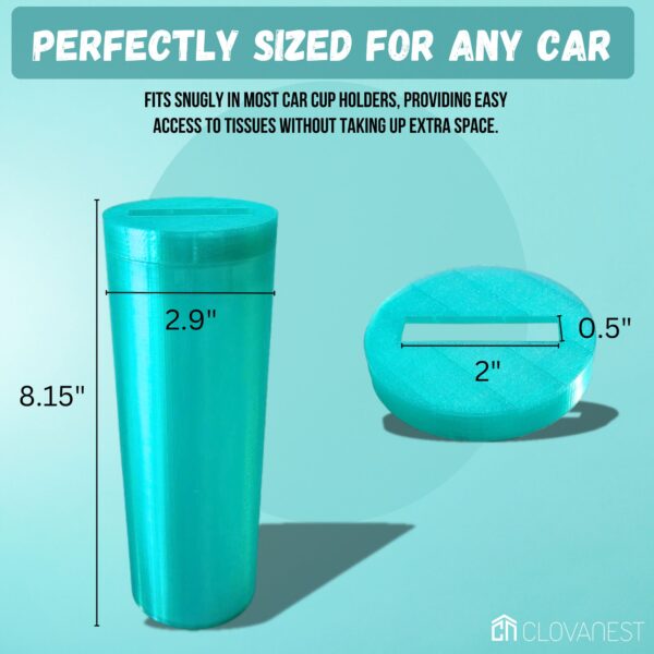 Car Tissue Holder – Travel Tissues for Car Cup Holder, Road Trip Essential, Car Must-Have for Organization, Cute Car Accessory, New Car Gift - Image 6