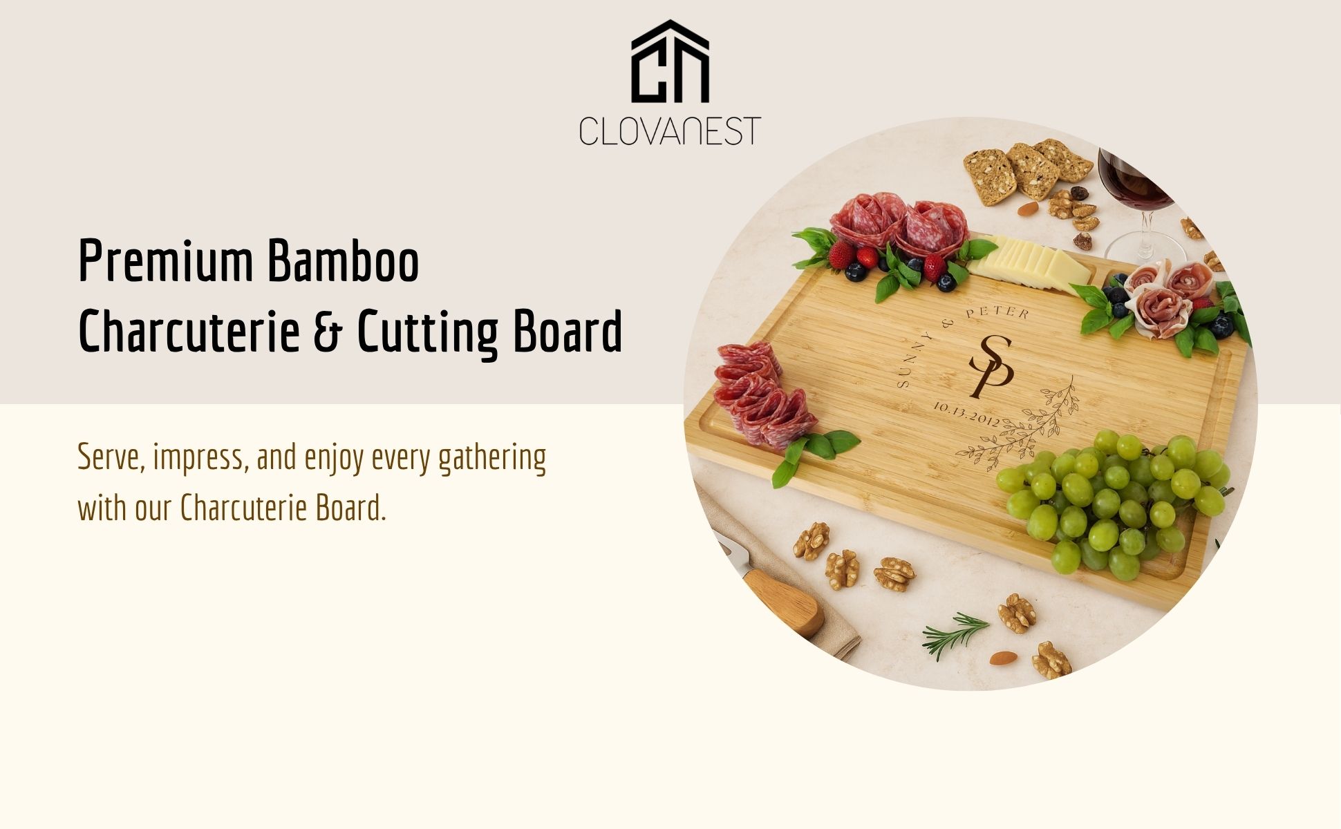 Clovanest Charcuterie Board