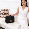 Custom Travel Toiletry Bag for Women, Personalized Vegan Leather Makeup Bag with Hanging Hook