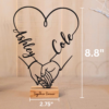 Personalized Hand Holding Line Art Decor, Custom 3D printed Couple Keepsake with Names, Wedding, Engagement & Anniversary, Valentines Gift