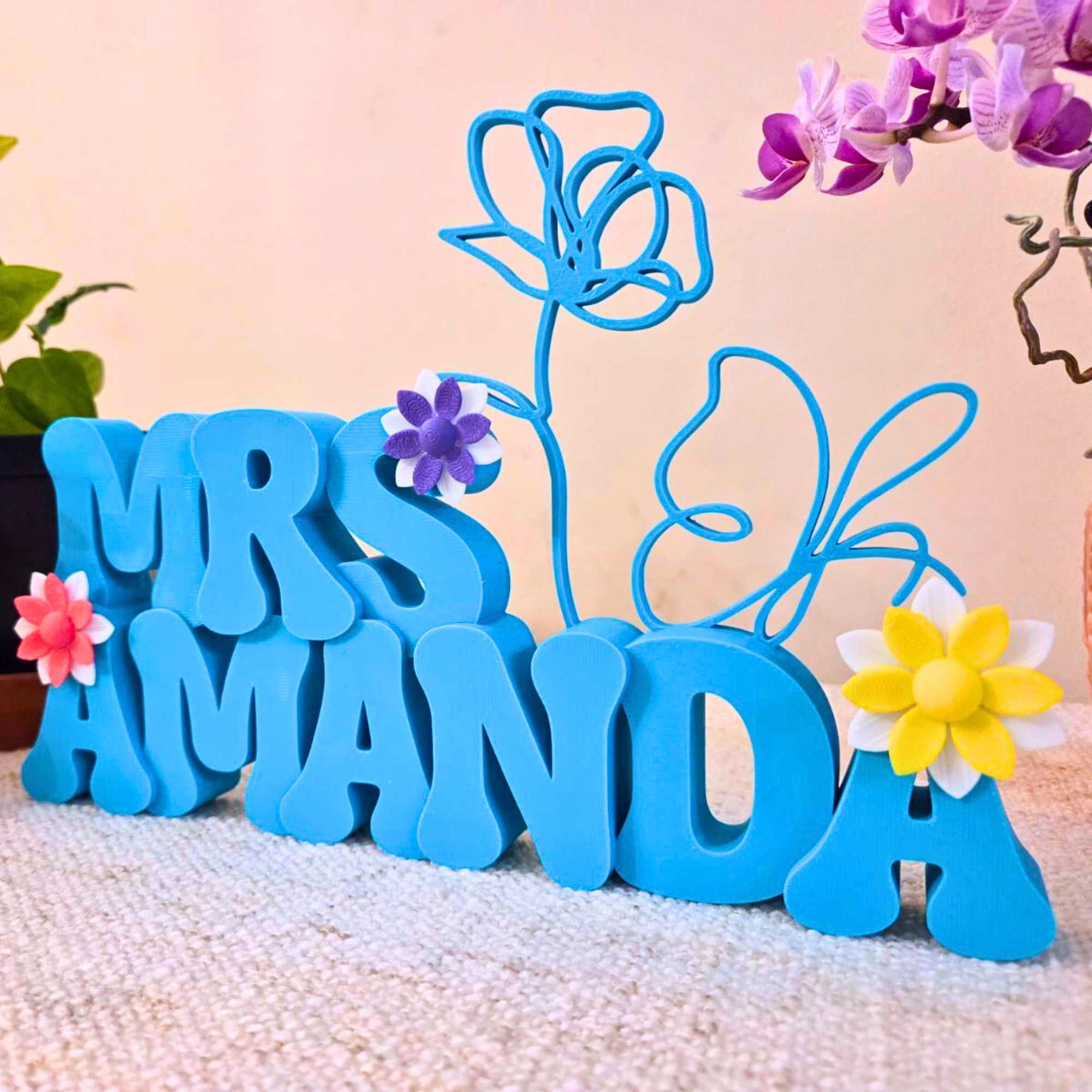 Teacher name plate for desk