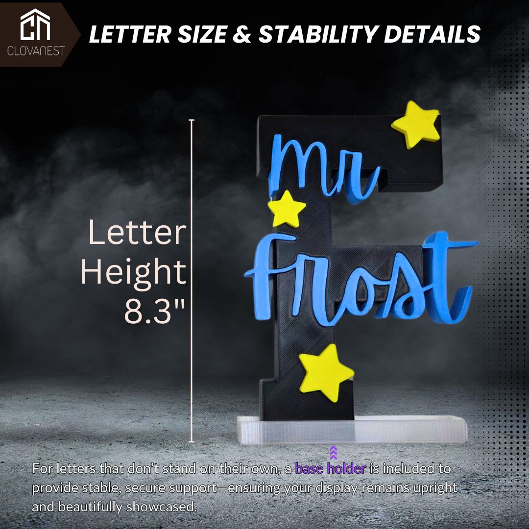 Personalized Teacher Name Plate for Desk with Daisy or Star Accents, 3D Printed Desk Name Sign, Personalized Classroom Decor, Teacher Appreciation Gift